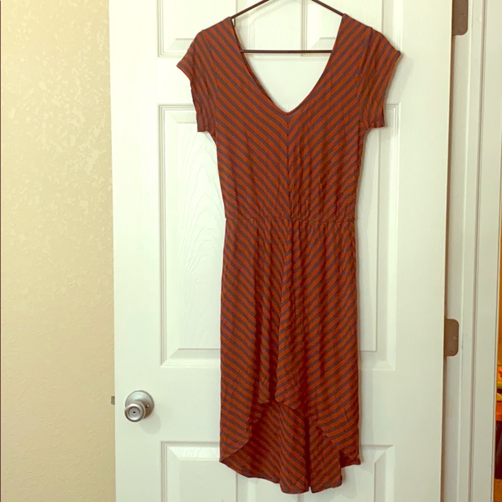 O’Neill retro striped high-low beach dress